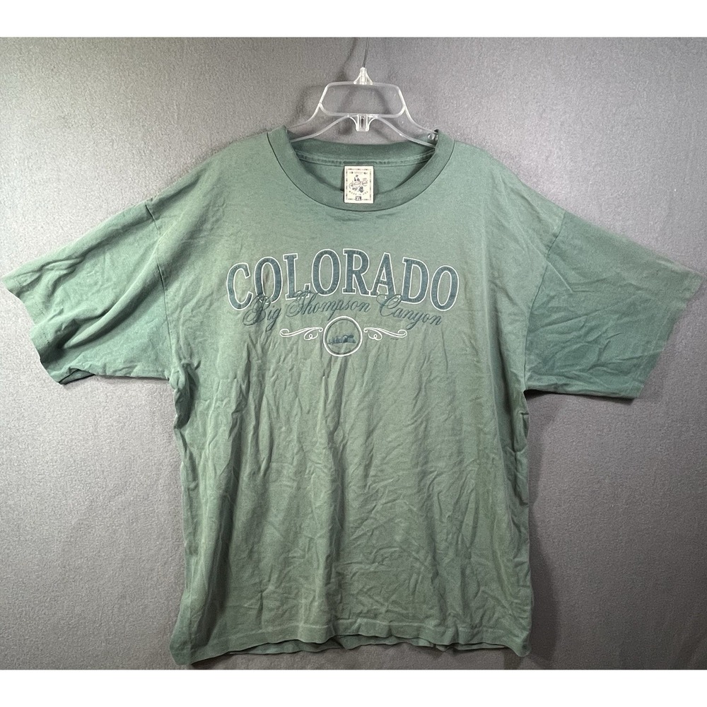VTG Alore Colorado Big Thompson Canyon Shirt XL Single Stitch USA Vintage Fade